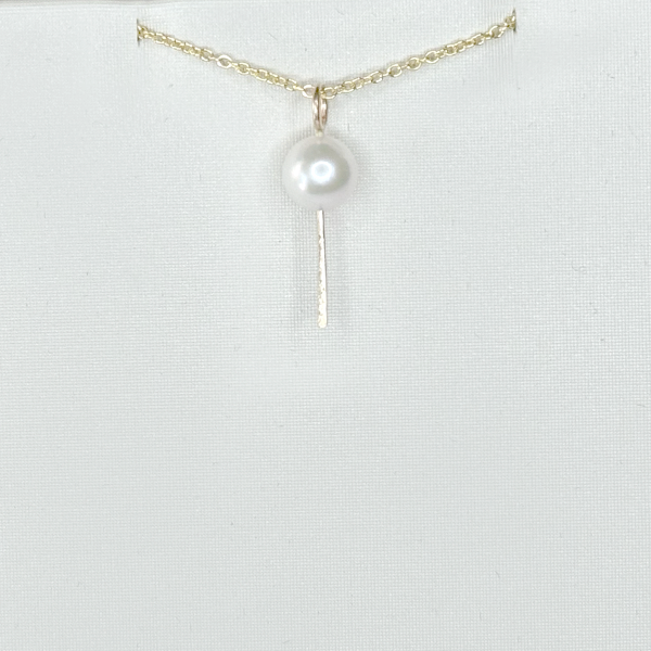14 Karat Gold Akoya Pearl Pendant Necklace