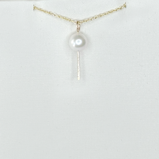 14 Karat Gold Akoya Pearl Pendant Necklace