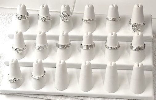 MONOLISA One of a kind Argentium Silver Rings