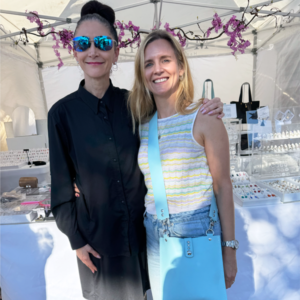 Artist Lisa Ramos with a MONOLISA Customer at the San Carlos Art and Wine Faire