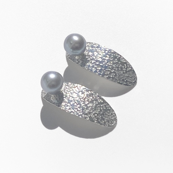 Argentium Silver Earring Set - Earring Jackets with Pearl Studs | Jewelry Made in California