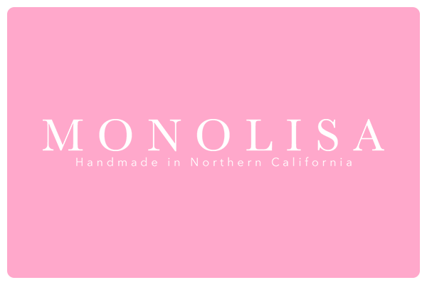 MONOLISA Gift Card - Pink Background with MONOLISA logo in White