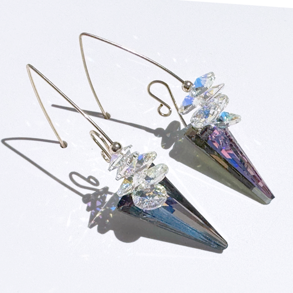 Spike Crystal Earrings MONOLISA Brand | Handmade by California Artist Lisa Ramos
