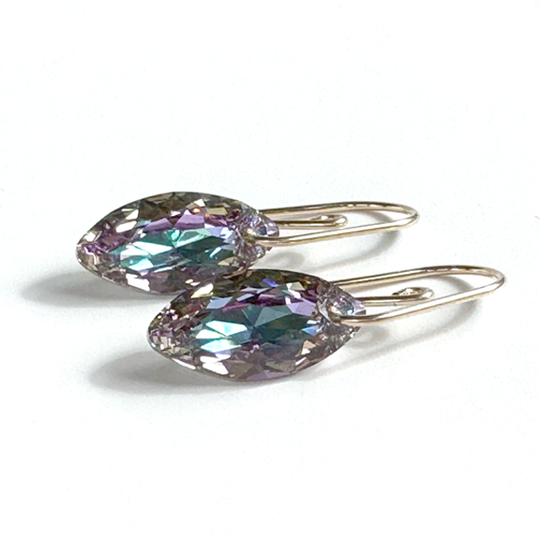 Marquise Cut Crystal Earrings - Unicorn