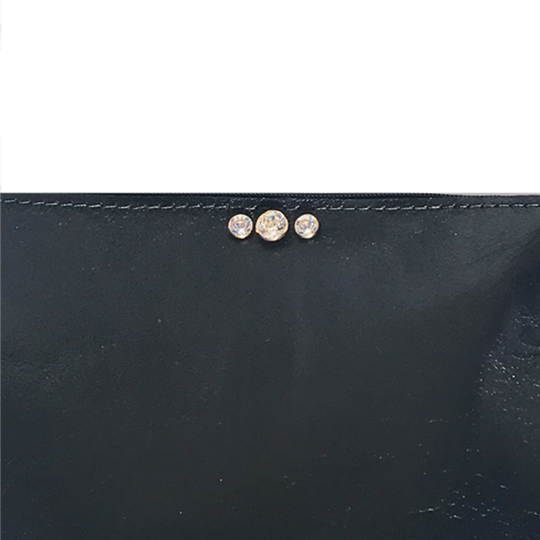Three Crystals Mounted in Gold Hardware