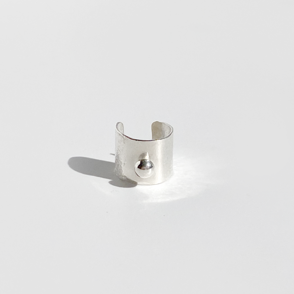Argentium Silver Caviar Design Ear Cuff Collection  - Silk Textured