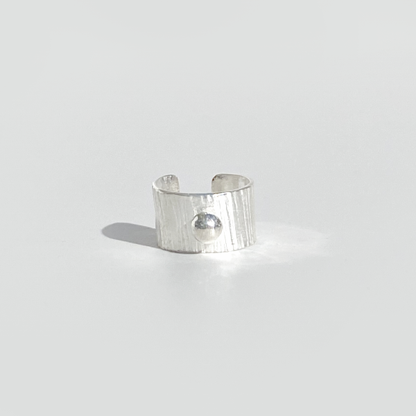 Argentium Silver Caviar Design Ear Cuff Collection  -Modern Caviar - Classic Textured