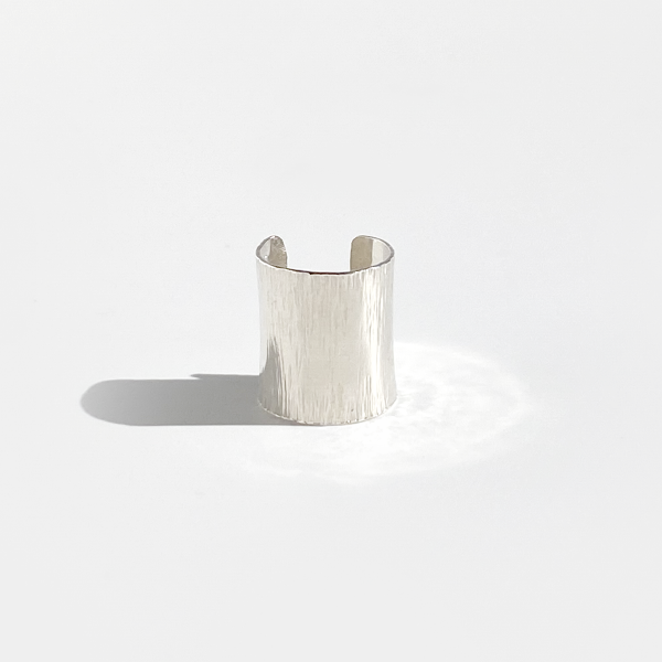 Argentium Silver Modern Textured Design Ear Cuff Collection - Tall Classic
