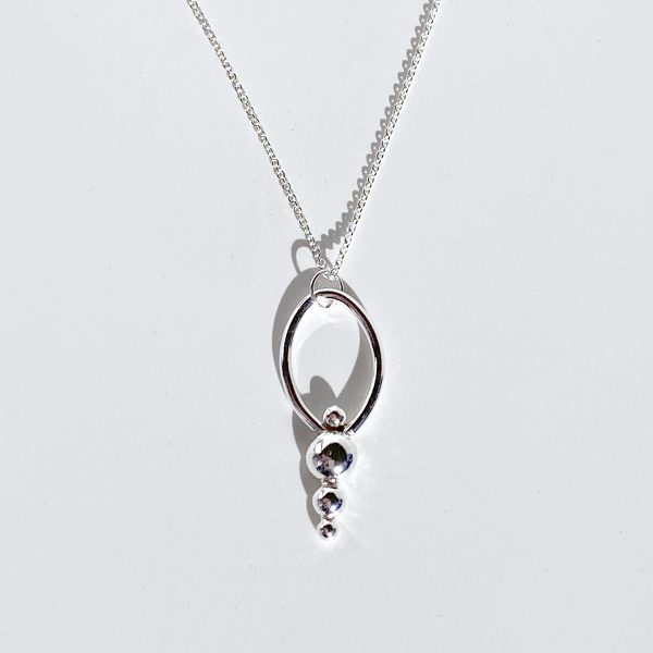 Argentium Silver Necklace with Pendant - Classic: Pendant 1.25" Long | 18” Chain