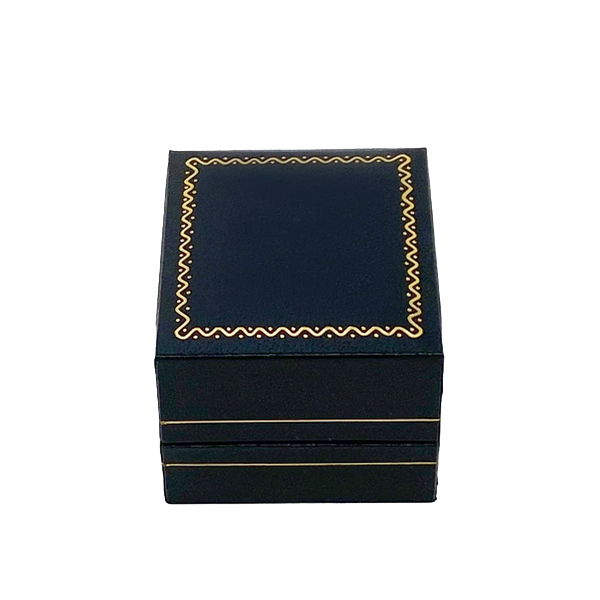 Black Jewelry Box with Gold Trim
