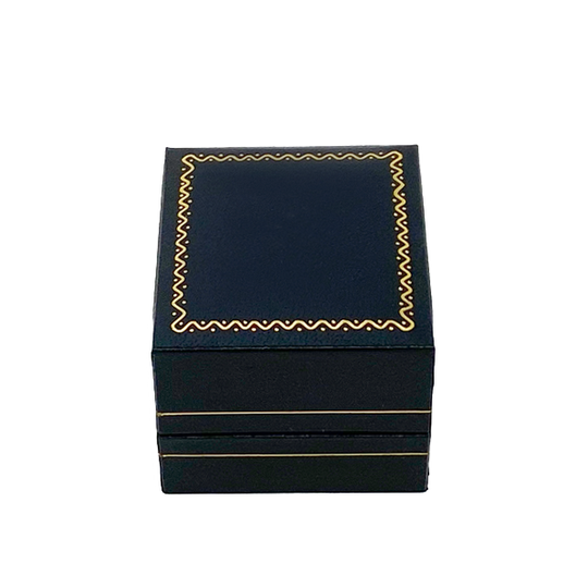 Black Jewelry Box with Gold Trim