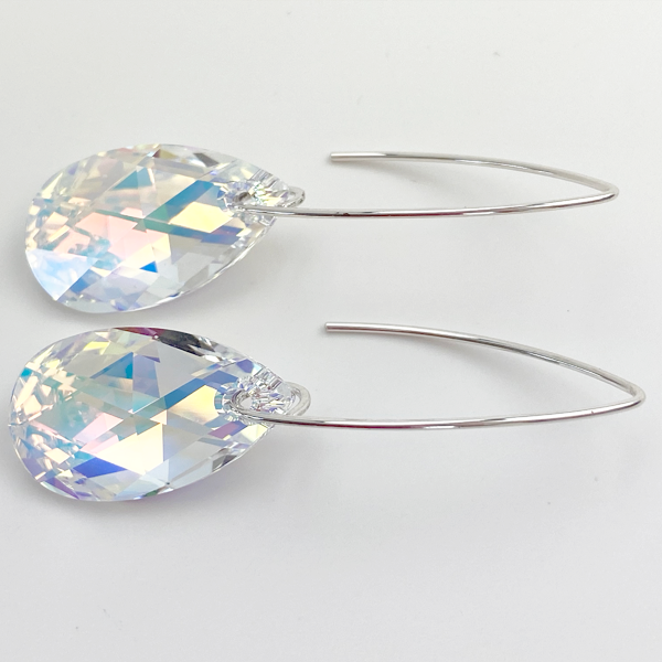 Grand Goddess Sterling Earrings - Ultra Large Crystals (versatile)