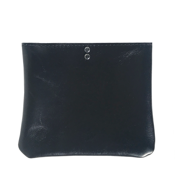 Italian Leather Mini Pouch – Gray Swarovski