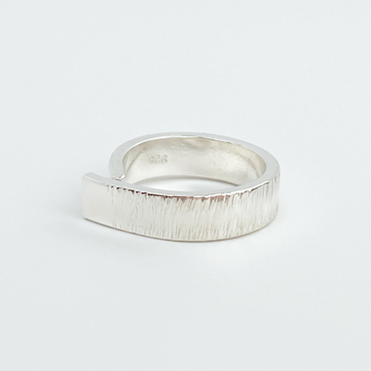 Ultra Modern Traditional Sterling Ring Band Collection - Textured