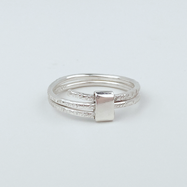 Argentium Silver Rings - Dainty Elegance Size 9.25