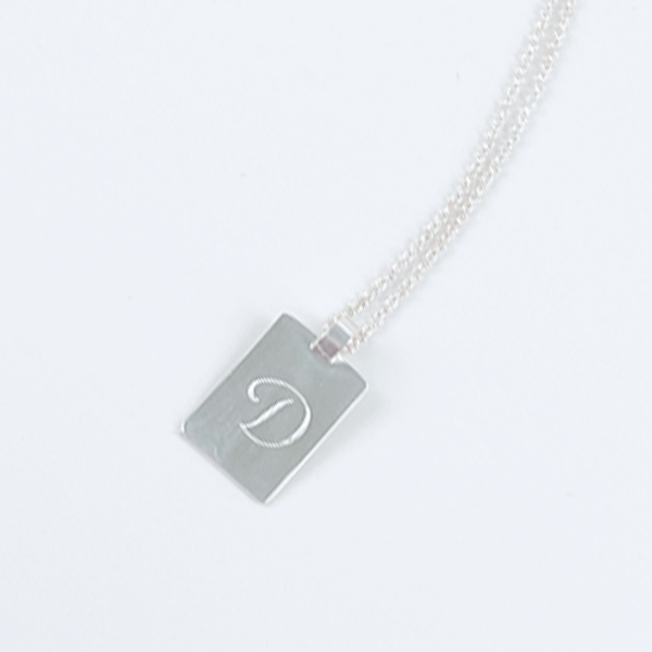 Handmade Argentium Silver Letter D Pendants - Made in California