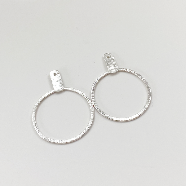 Sterling Silver Hoop Earrings - Earring Jacket with Studs (wear 2 ways)