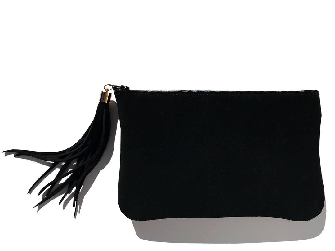 Monique Suede Bag with Black Tassel