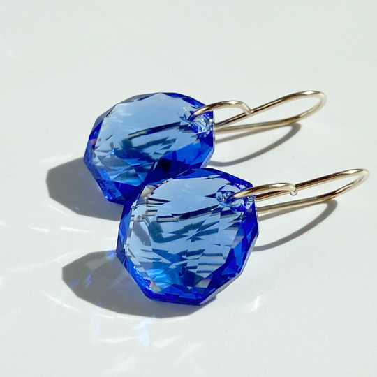 Regal Faceted Crystal Earrings - (style and metal options)